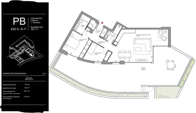 Tu refugio en Cubelles: 2 dormitorios, terraza, piscina y gimnasio