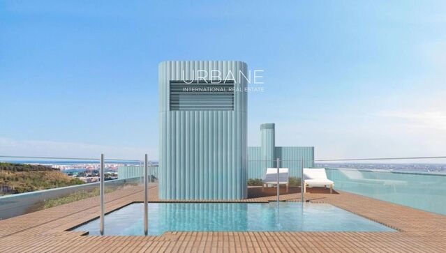 Apartamento moderno de 2 dormitorios en Montjuïc con terraza, piscina y gimnasio