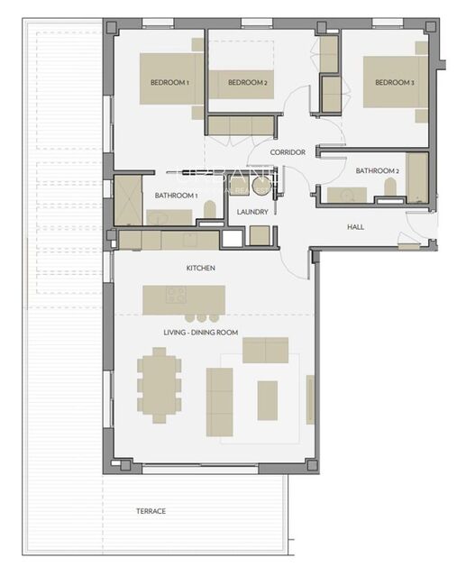 Residencia mediterránea premium de 3 dormitorios con terraza privada | Campo de golf galardonado, piscinas, alta gastronomía y 2 plazas de aparcamiento