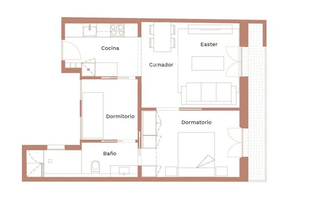 Apartamento de Diseño a Estrenar con Balcón Privado y Terraza en el Corazón de Barcelona