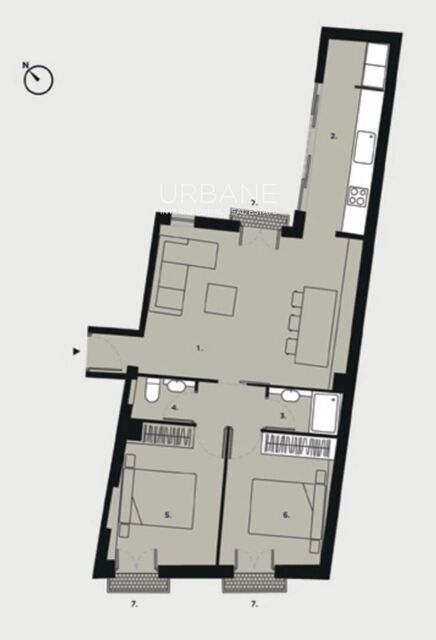 Elegante apartamento de 2 dormitorios en el corazón del histórico Barrio Gótico de Barcelona