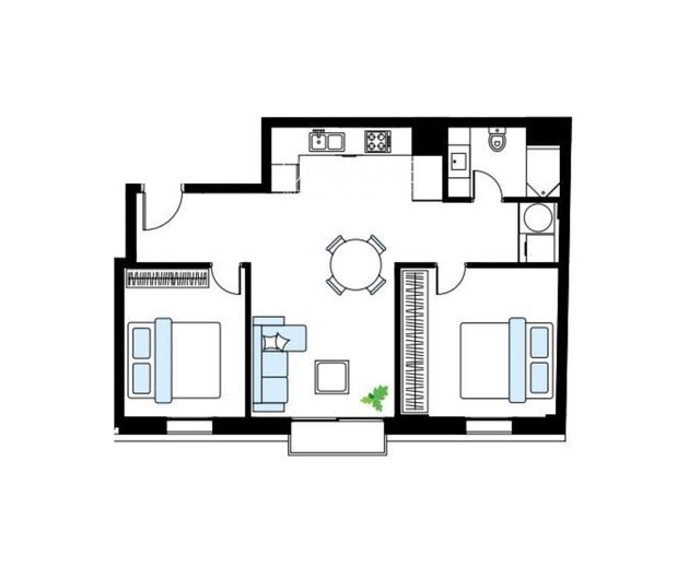 Exclusivo Piso de Obra Nueva con 2 Dormitorios y Balcón en el Corazón de Poble Sec