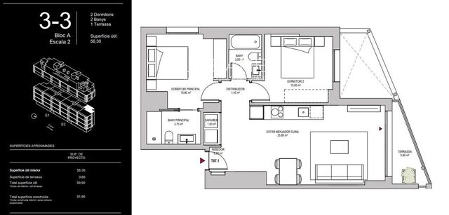 Elegante Apartamento de 2 Dormitorios con Terraza, Piscina y Gimnasio en el Verde Montjuïc, Barcelona