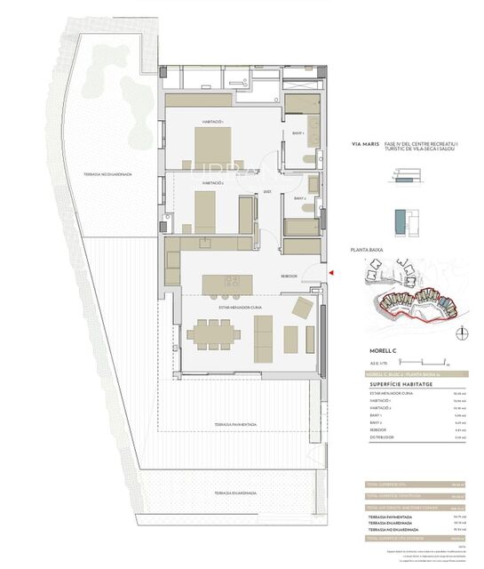 Lujoso apartamento en planta baja con jardín privado y 2 dormitorios en la Costa Dorada