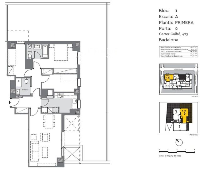 Luminoso apartamento de 96 m² con 3 dormitorios, terraza y piscina en la costa