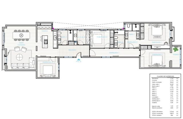Elegante vivienda modernizada en una finca regia clásica