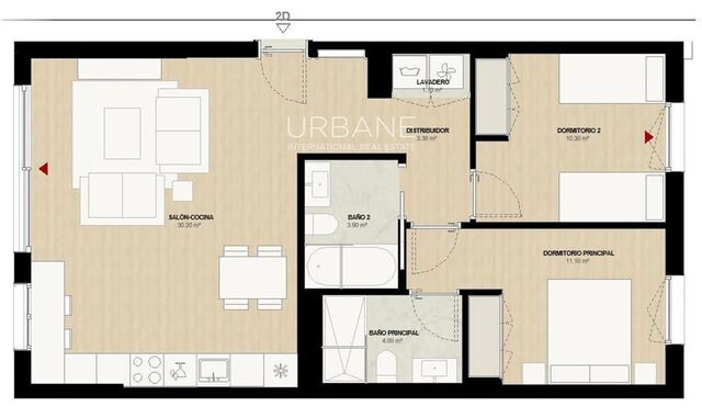 Appartement neuf de 2 chambres en rez-de-chaussée à NAIA