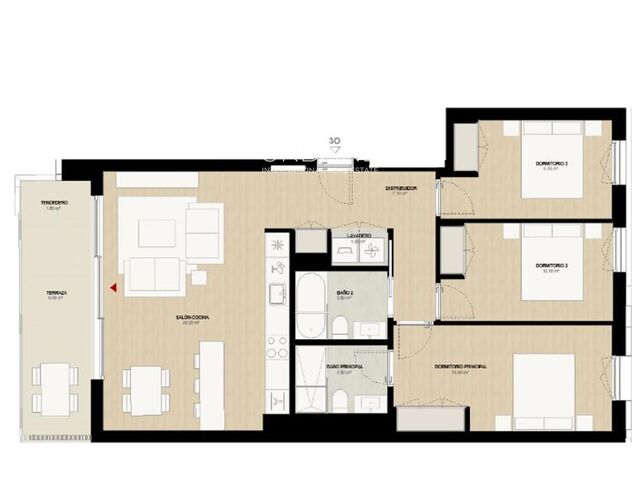 Amplio piso de 3 habitaciones con terraza en Gavà – Promoción Naia