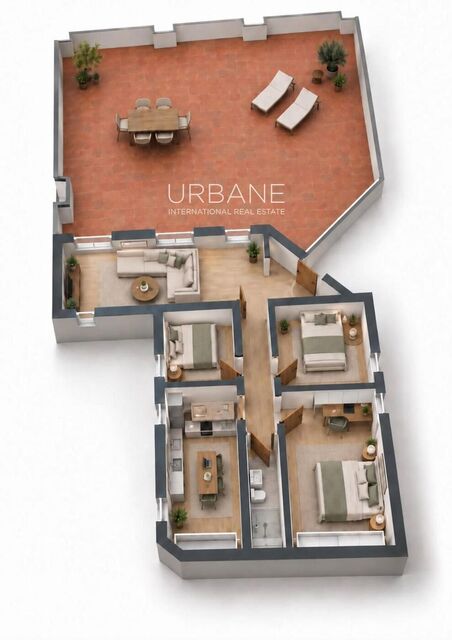 Außergewöhnliches Penthouse mit privater Terrasse in historischer Finca Regia
