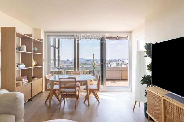 Vivir sobre el Mediterráneo: piso en planta 16 con vistas al mar en Diagonal Mar