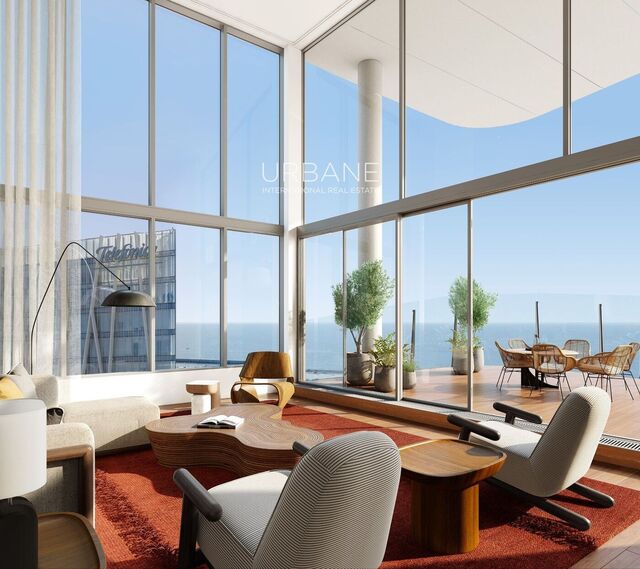 Luxus-Duplex mit 272,60 m² und Terrassen von 73 m² und 34 m² zu verkaufen im 22. Stock in Diagonal Mar, Barcelona – Barcelona Bay Residences