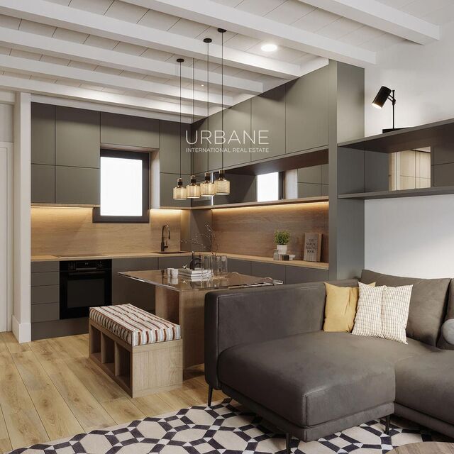 Acogedor apartamento de 50 m² en planta baja con terraza en Gracia