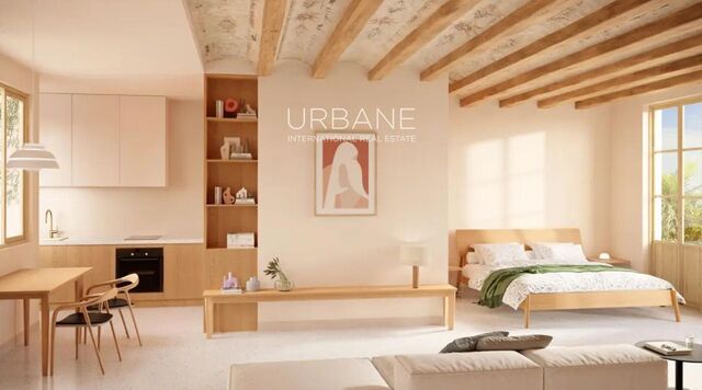 Loft con Balcón y Terraza Comunitaria en Azotea a un Paso de Las Ramblas