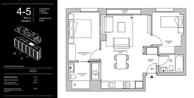 Serene 2-Bed in Montjuïc with Terrace