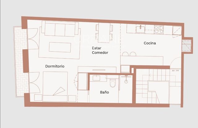 Renovierte Wohnung mit 1 Schlafzimmer, Barcelona