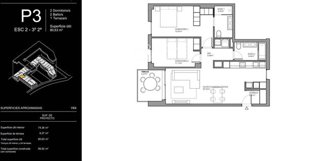 Apartamento Nuevo y Moderno de 2 Habitaciones en una Residencia Exclusiva