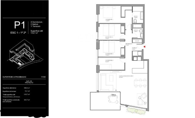 4-Bedroom Apartment with Spacious Terrace in a New Development
