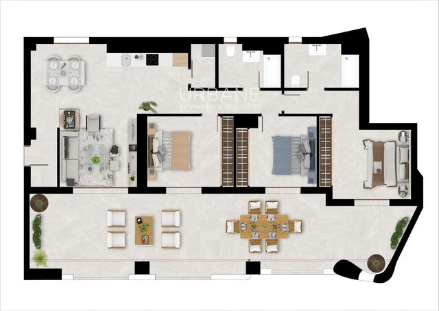 Appartement lumineux de nouvelle construction avec 3 chambres et grande terrasse
