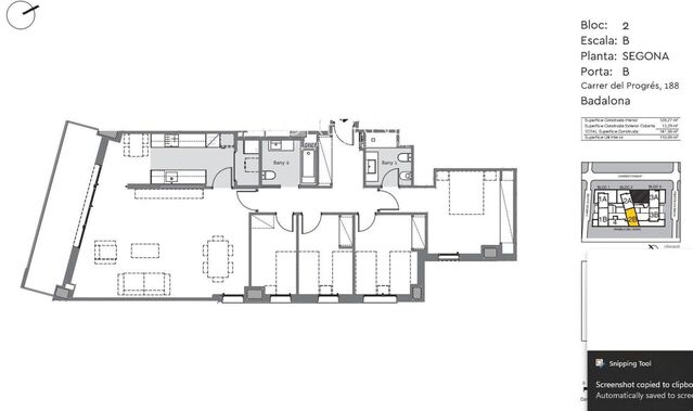 Amplio piso de 4 dormitorios con terraza y piscina