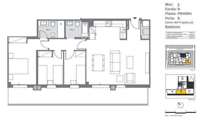 Amplio piso de 3 dormitorios con terraza privada
