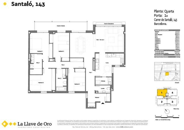 Exklusive Residenz mit 4 Schlafzimmern und 2 Bädern in Sarrià-Sant Gervasi, Barcelona – Eleganz in einer der prestigeträchtigsten Lagen der Stadt