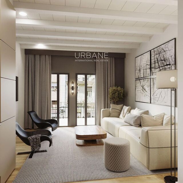 Encantador y moderno apartamento de 48 m² con terraza privada en la azotea en Gracia