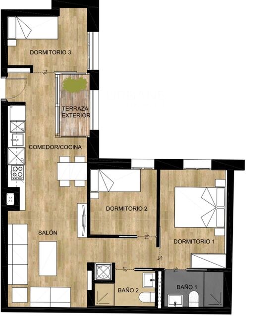 Hogar de Diseño de 3 Dormitorios con Terraza Privada y Piscina Comunitaria en Ciutat Vella