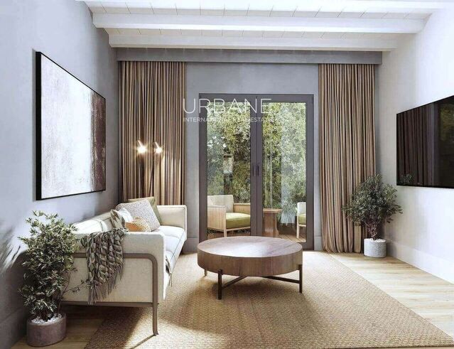 Modernes Erdgeschoss-Duplex in Gracia mit privater Terrasse