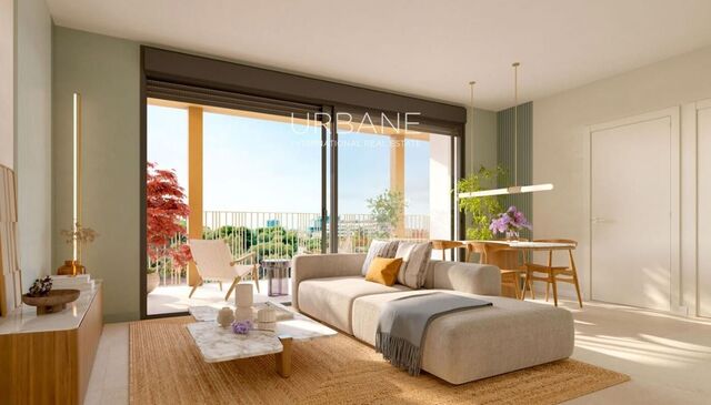 Appartement Lumineux de 2 Chambres à Montjuïc avec Vues Vertes, Salles de Bains Modernes et Piscine sur le Toit