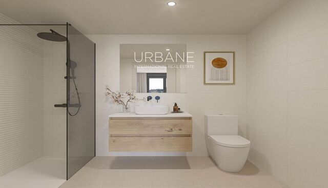 Elegant apartament d'obra nova de 58,27 m² amb 1 dormitori, terrassa i piscina al terrat a Montjuïc