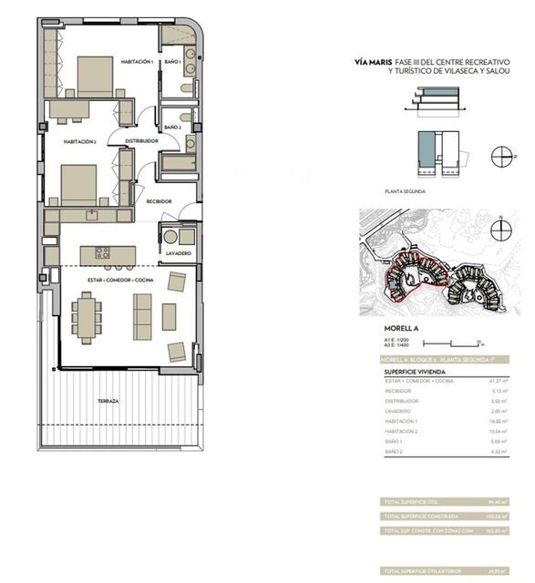 Apartamento moderno de 2 dormitorios con jardín privado y piscina en Salou