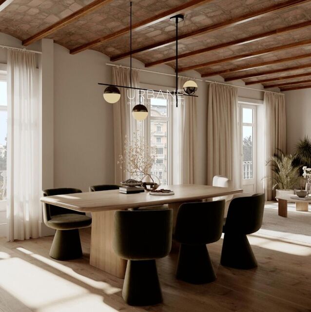 Elegante piso de 2 dormitorios con terraza y balcones en l'Antiga Esquerra de l'Eixample